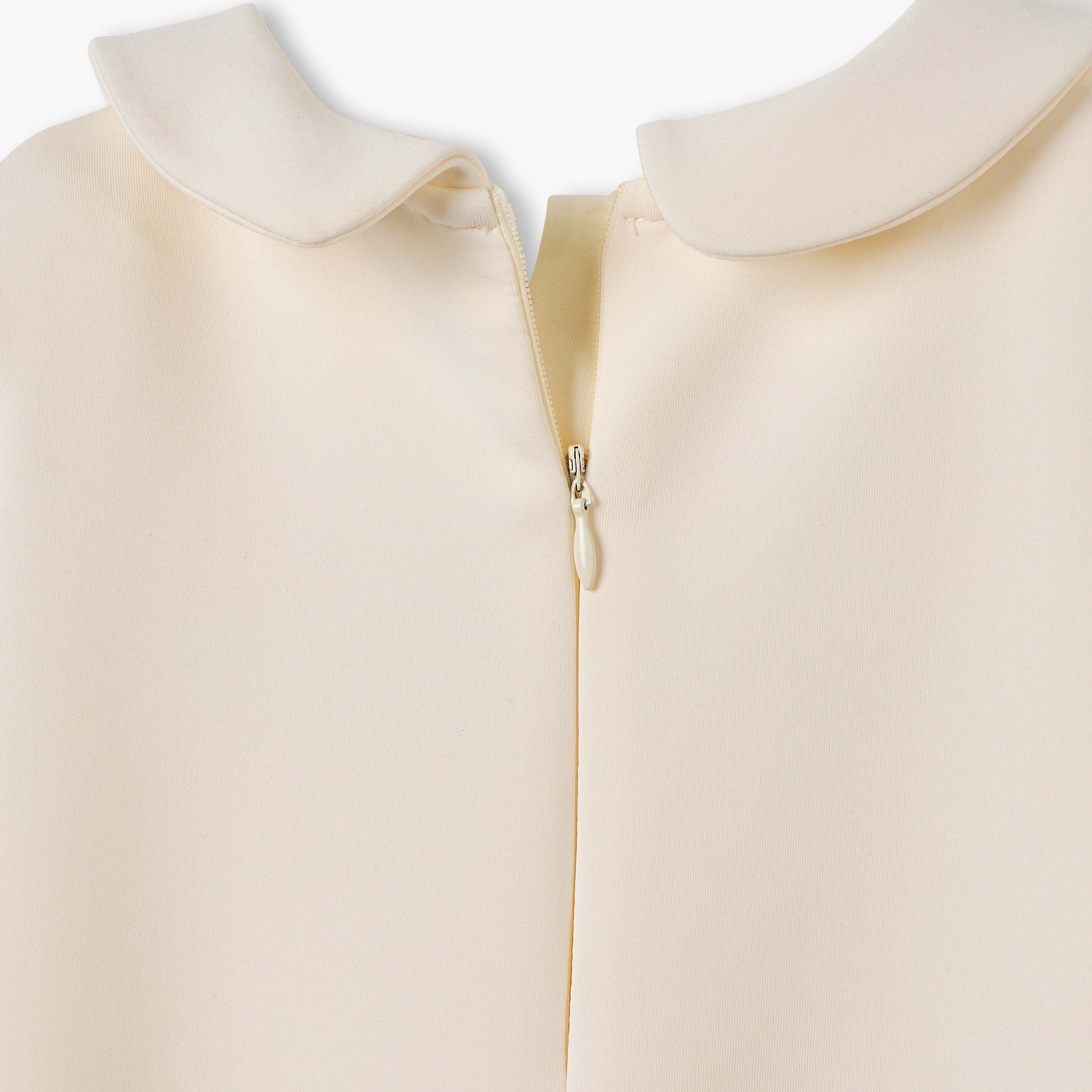 Juniors Embellished Peter Pan Collar Dress with Short Sleeves