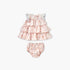 Juniors Cat Print Tiered Dress with Bloomers - Pink / 12-18 mths