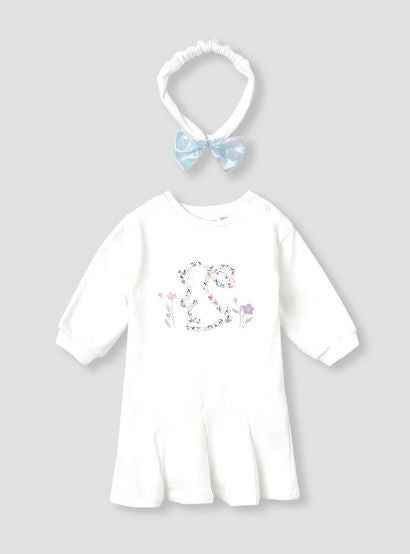 Juniors Bunny Applique Pleated Dress with Headband-baby-girls-clothing-dressesandjumpsuits-image-1