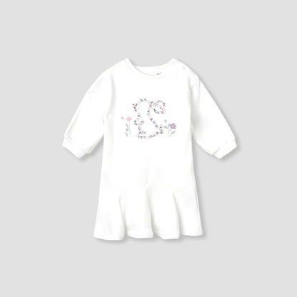 Juniors Bunny Applique Pleated Dress with Headband
