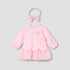 Juniors Floral Accent Sweat Dress and Hairband Set - Pink / 12-18 mths