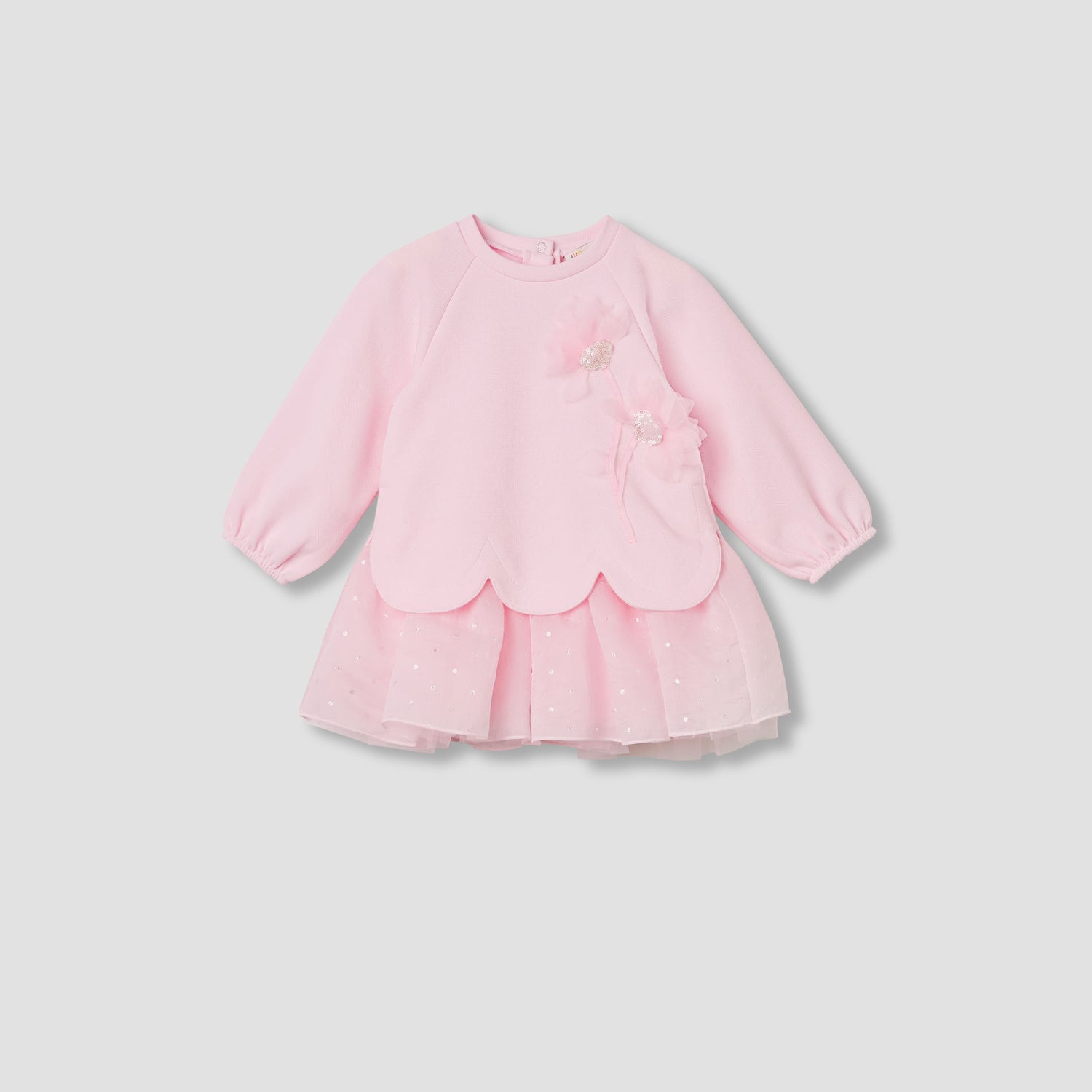 Juniors Floral Accent Sweat Dress and Hairband Set