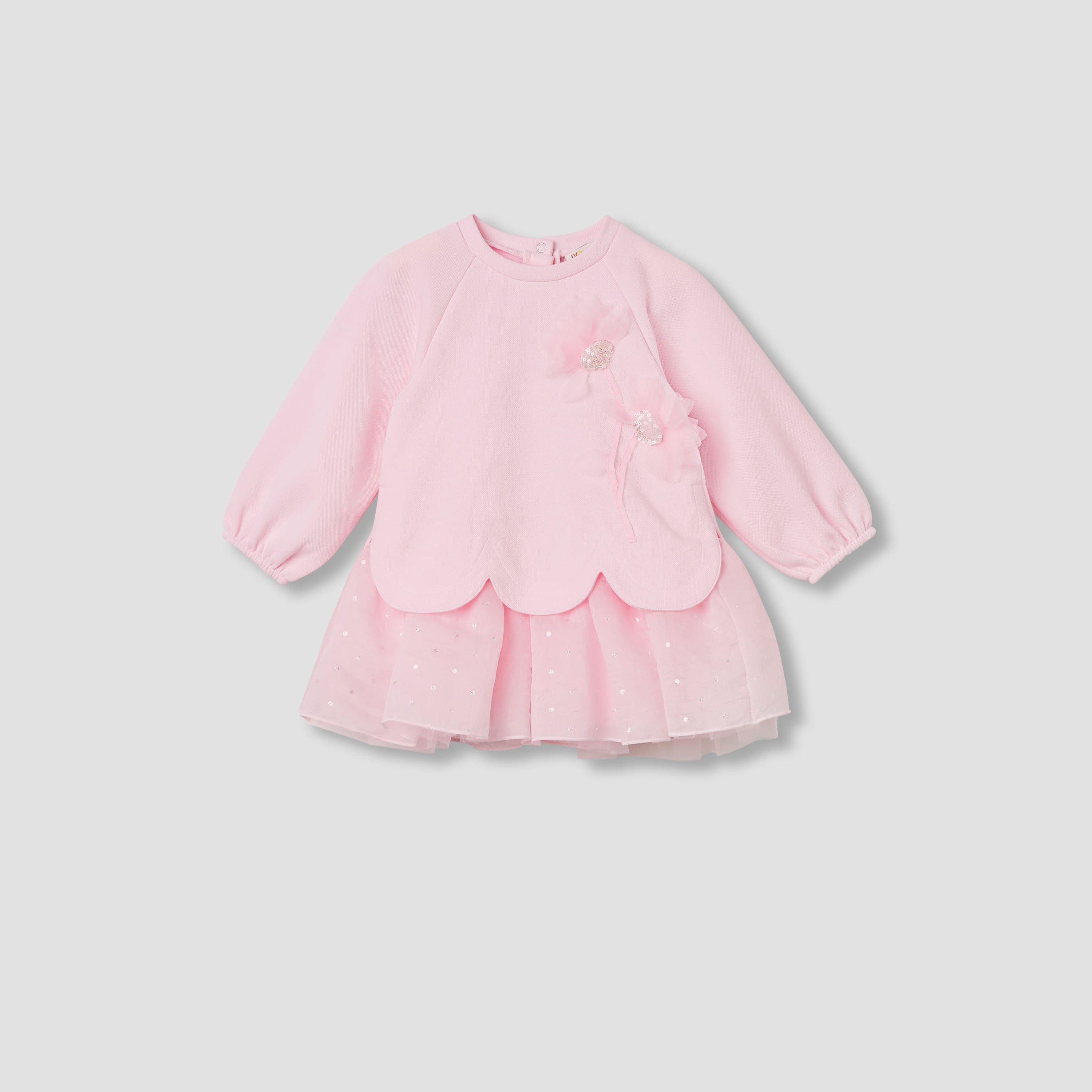 Juniors Floral Accent Sweat Dress and Hairband Set