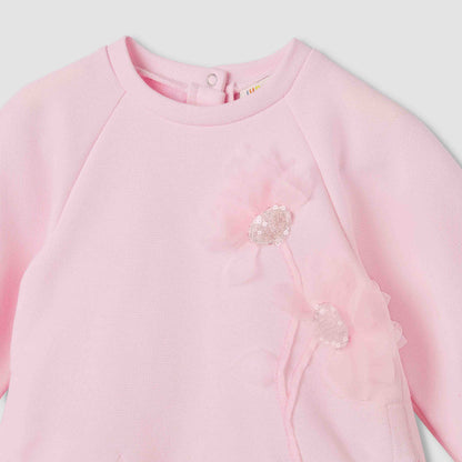 Juniors Floral Accent Sweat Dress and Hairband Set