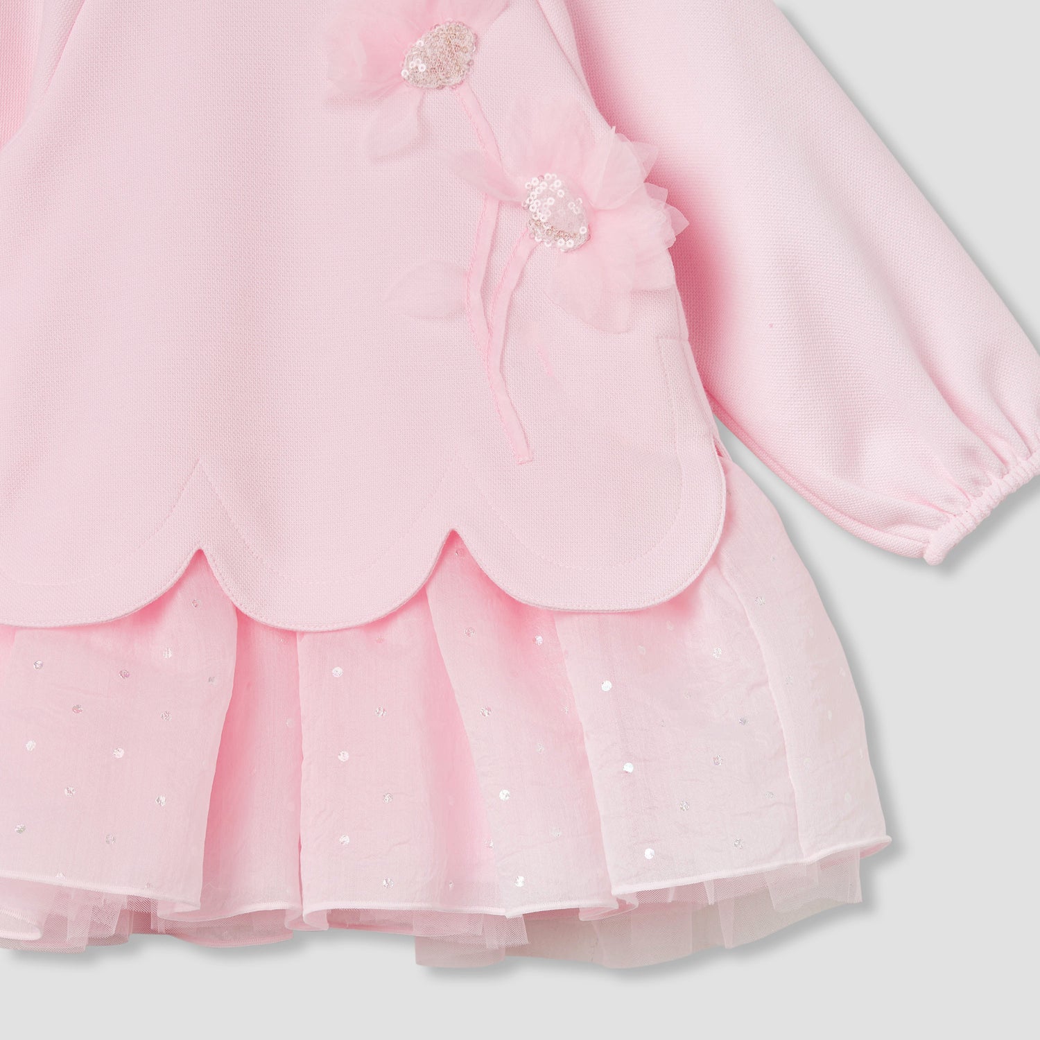 Juniors Floral Accent Sweat Dress and Hairband Set