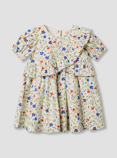 Juniors Round Neck Short Sleeves A-line Dress with Headband-baby-girls-clothing-dressesandjumpsuits-image-3