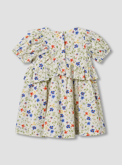 Juniors Round Neck Short Sleeves A-line Dress with Headband-baby-girls-clothing-dressesandjumpsuits-image-5