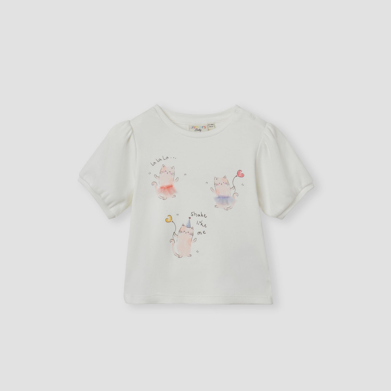 Juniors Cat Print Top with Crew Neck and Headband Set