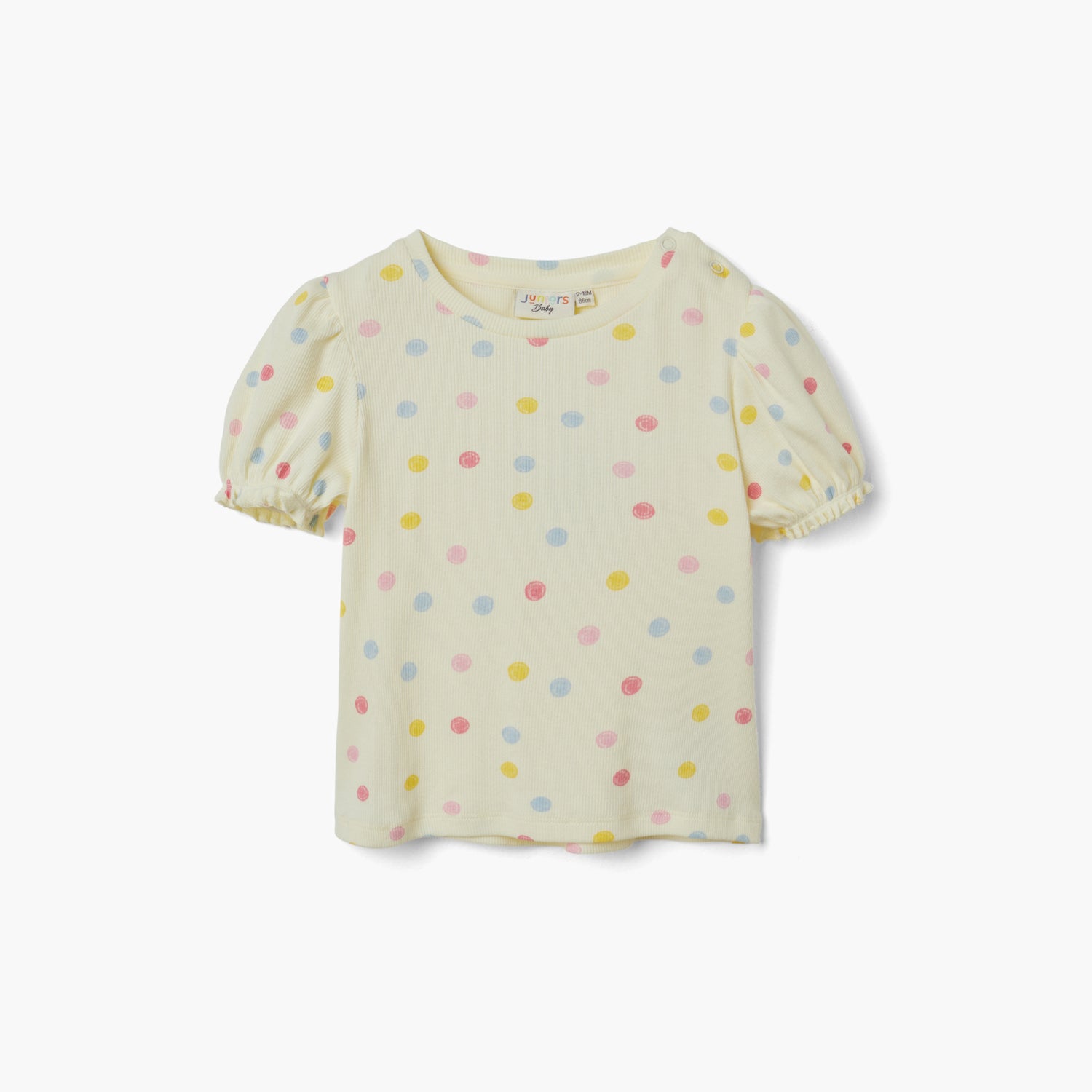 Juniors Bunny Applique Dungaree and Polka Dot Print T-shirt Set