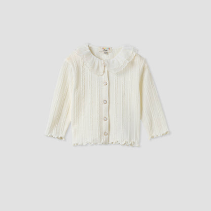 Juniors Textured Button Through Top and Pants Set