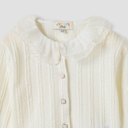 Juniors Textured Button Through Top and Pants Set
