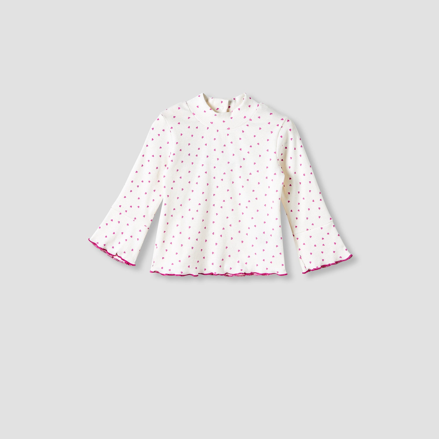 Juniors Girls T-shirt and Pinafore Set with Butterfly Applique - Cotton - Long Sleeves - Turtleneck