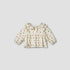 Giggles Floral Print Top with Collar - Cream / 12-18 mths