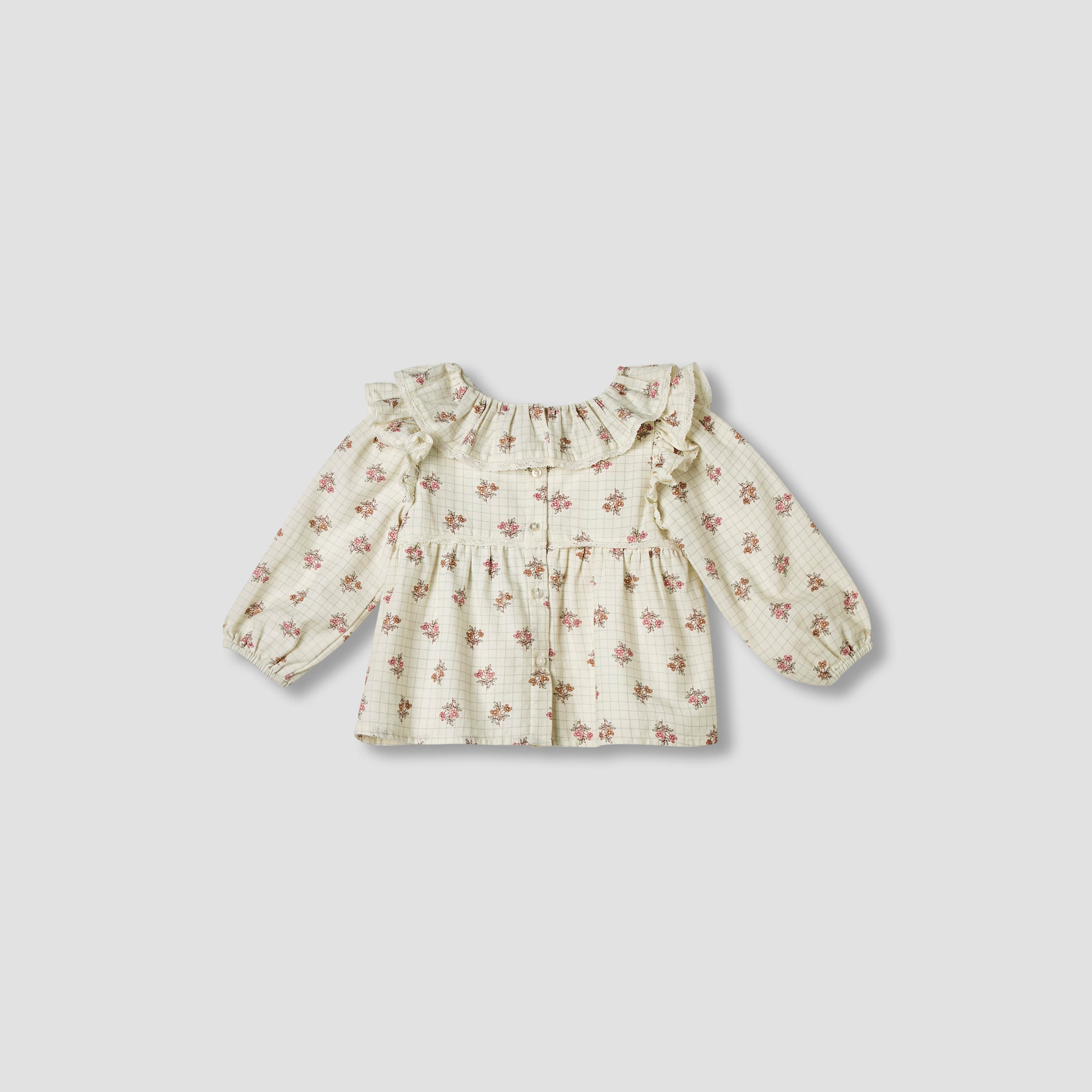 Giggles Floral Print Top with Collar