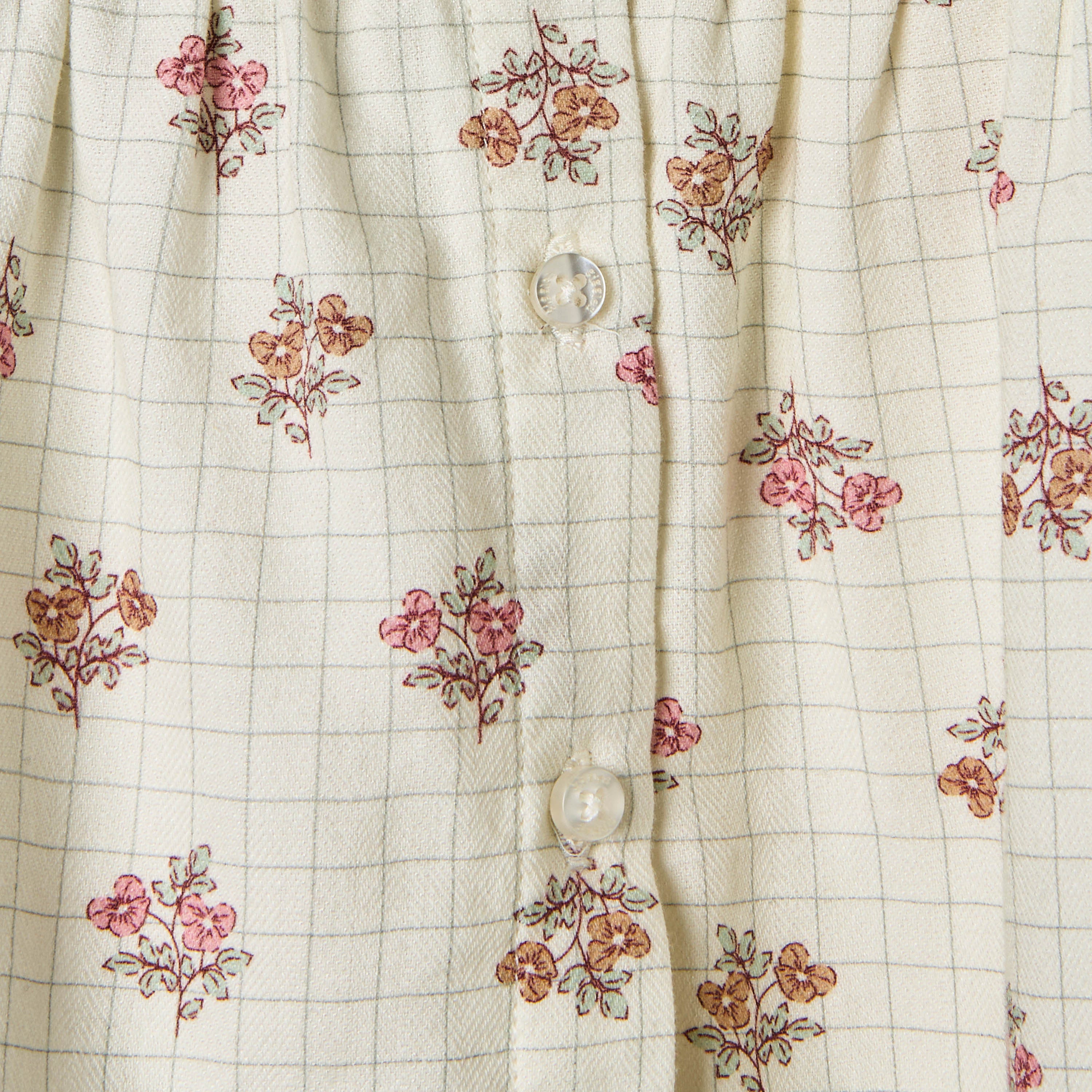 Giggles Floral Print Top with Collar