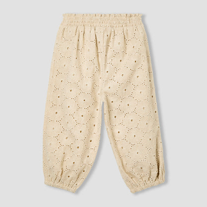 Giggles Schiffli Embroidered Pants with Elasticated Waistband