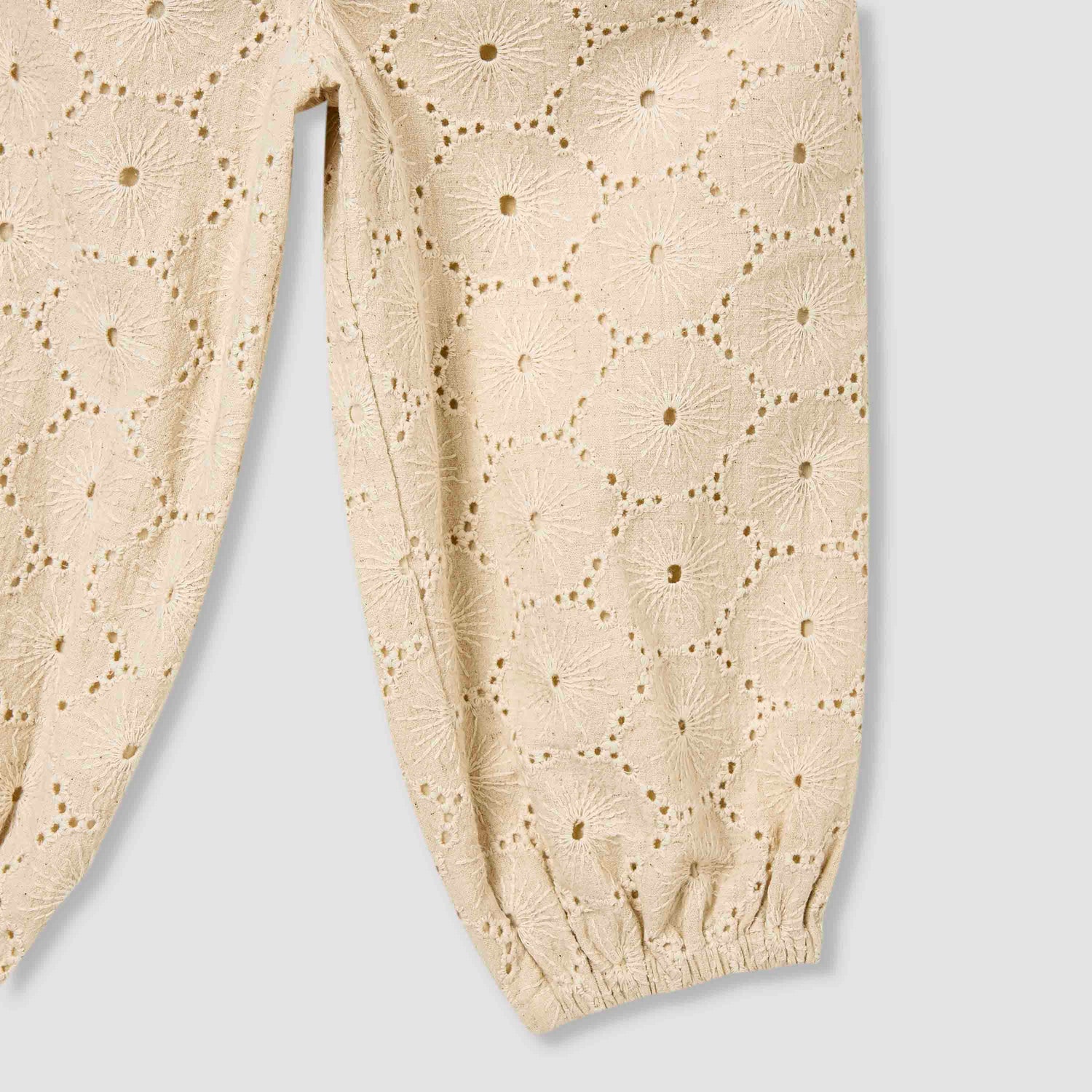 Giggles Schiffli Embroidered Pants with Elasticated Waistband