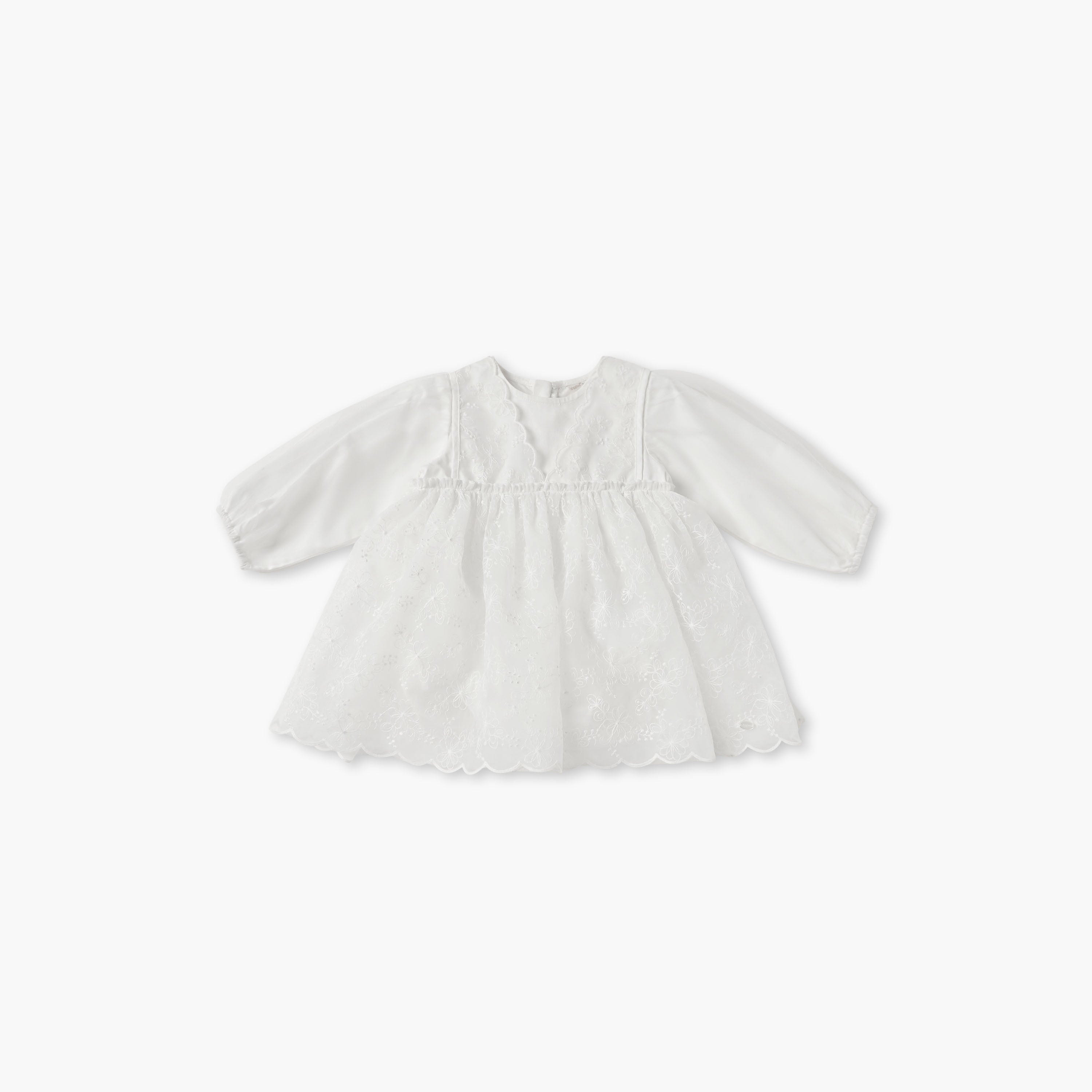 Giggles Floral Embroidered Dress with Headband