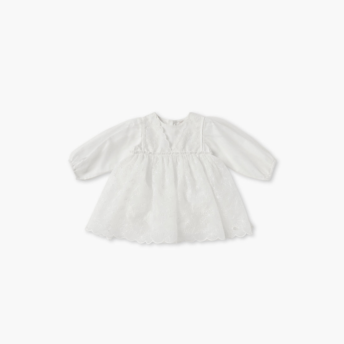 Giggles Floral Embroidered Dress with Headband