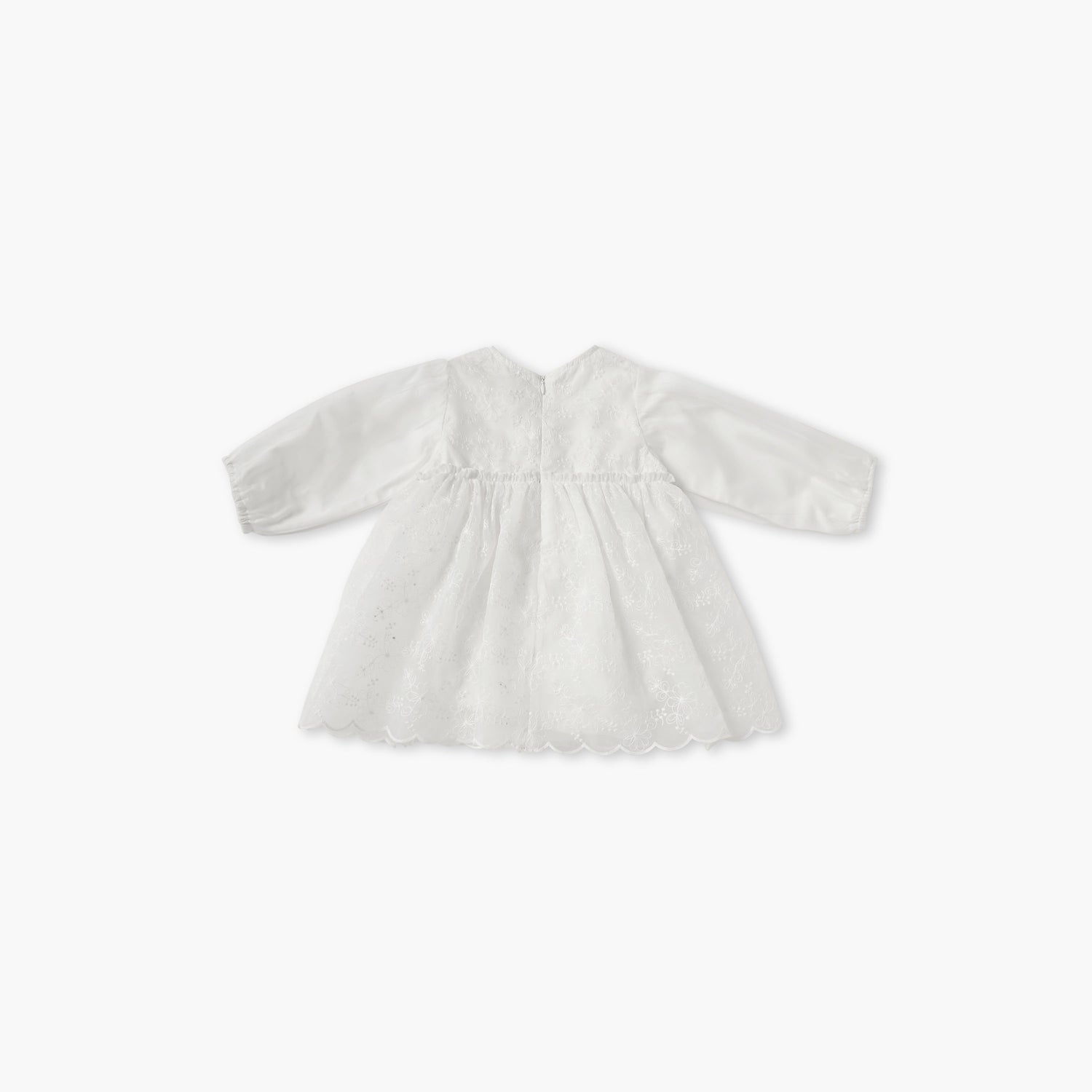 Giggles Floral Embroidered Dress with Headband