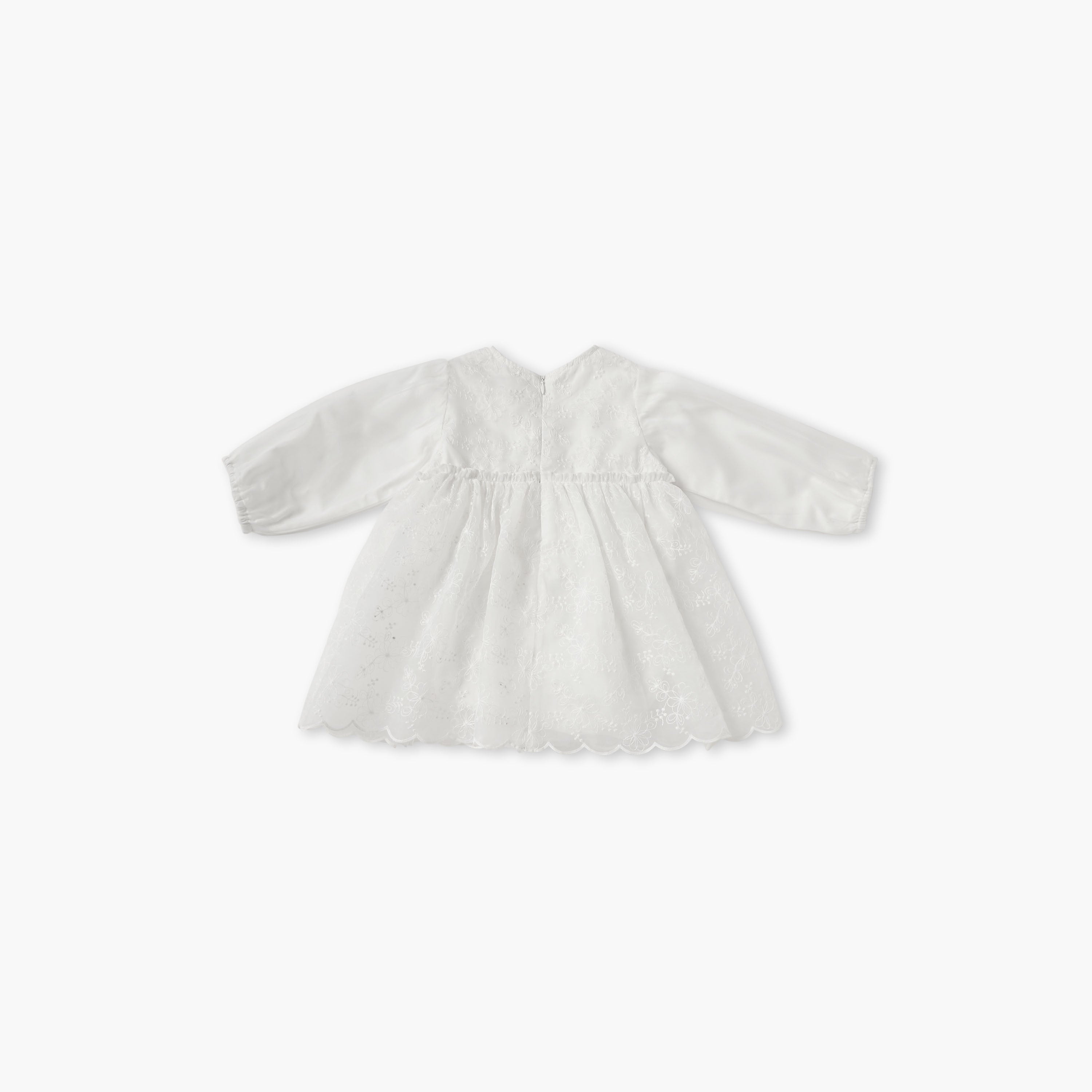Giggles Floral Embroidered Dress with Headband