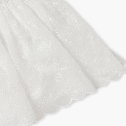 Giggles Floral Embroidered Dress with Headband
