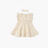 Giggles Embroidered Dress with Headband - Cream / 12-18 mths