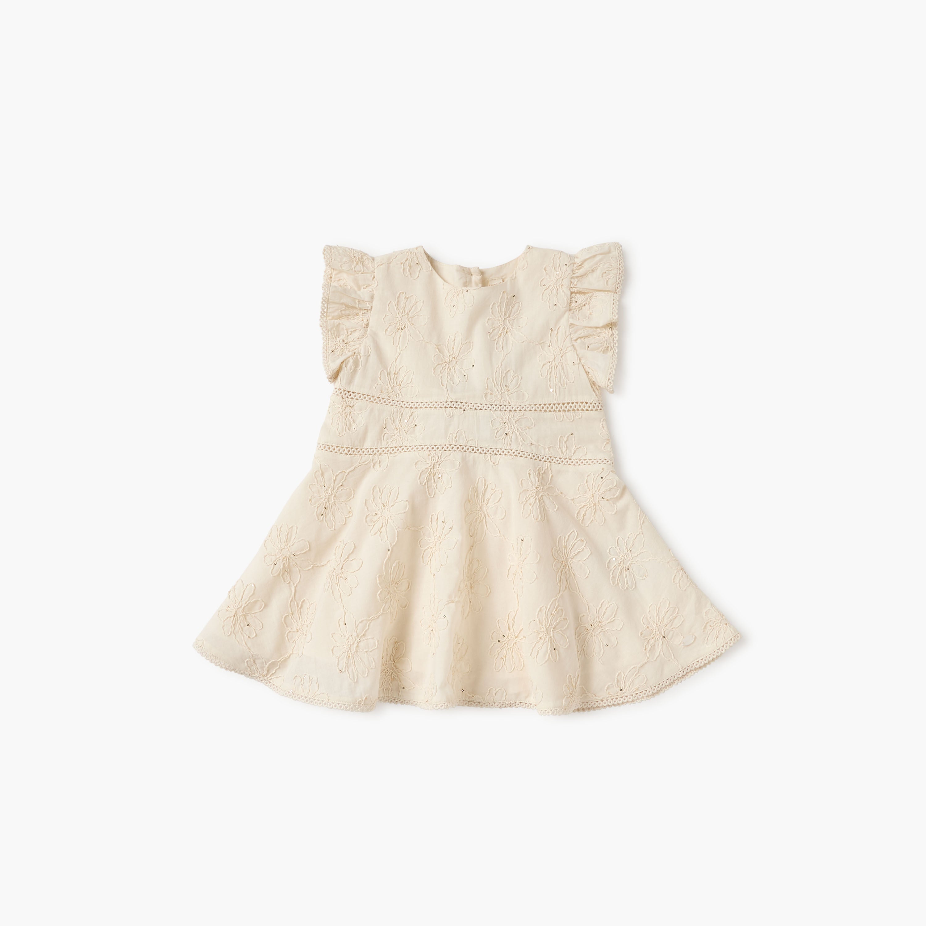 Giggles Embroidered Dress with Headband