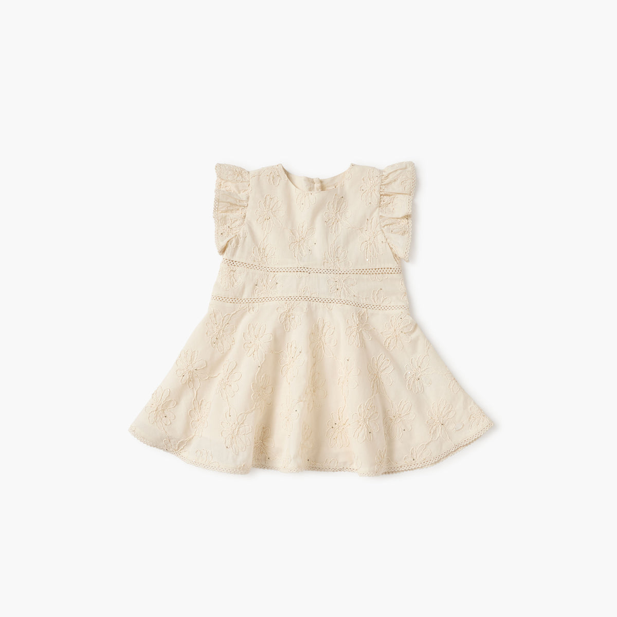 Giggles Embroidered Dress with Headband