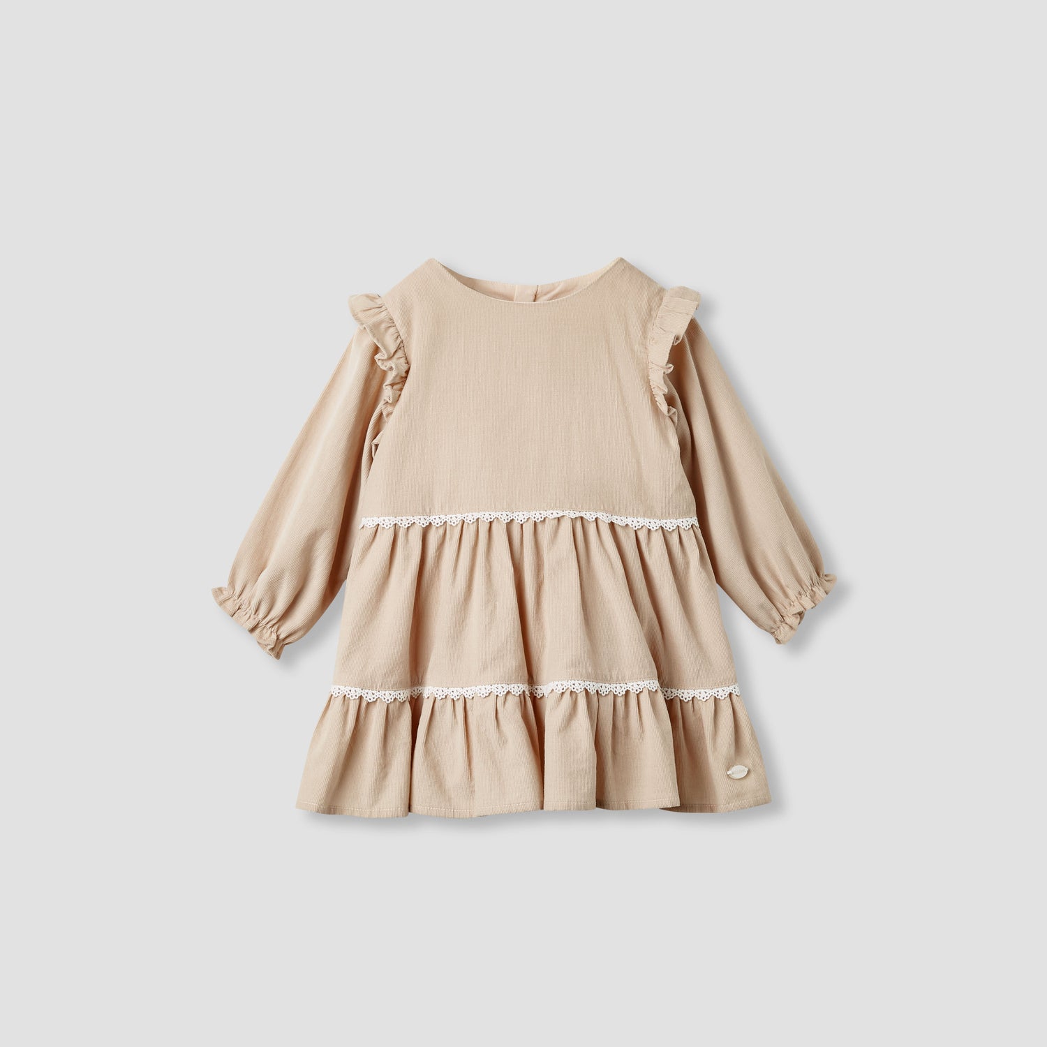 Giggles Embroidered Tiered Dress with Sweater and Stockings