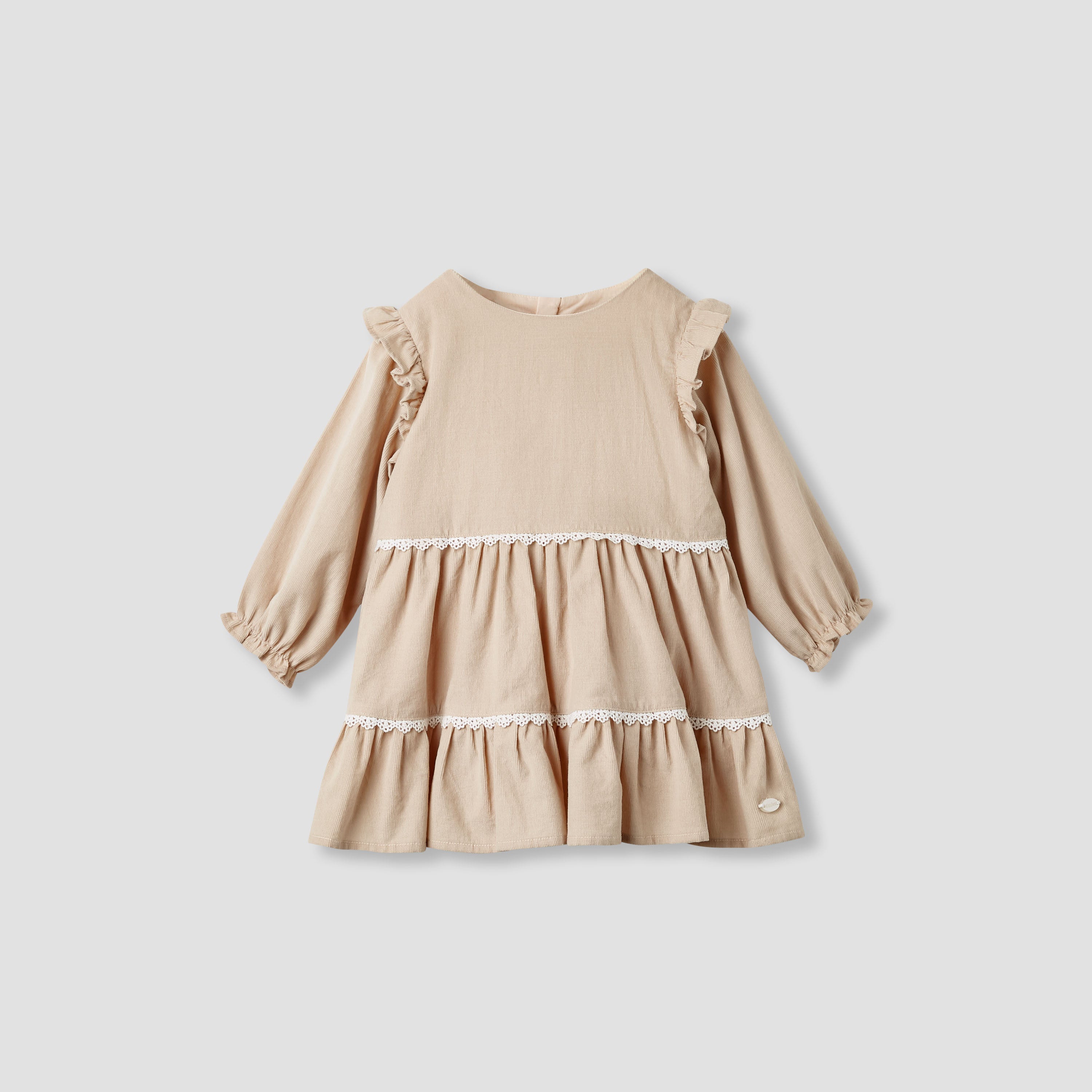 Giggles Embroidered Tiered Dress with Sweater and Stockings