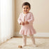 Giggles Textured Cardigan and Tights Set