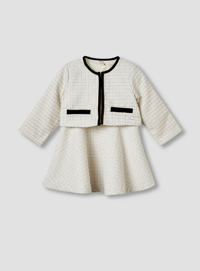 Giggles Textured Dress with Jacket and Stockings-baby-girls-clothing-winterwear-dresses-image-3
