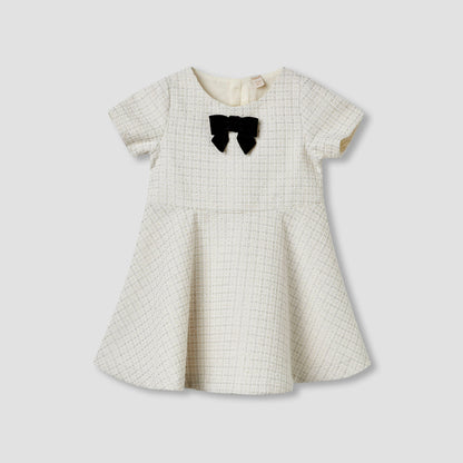 Giggles Textured Dress with Jacket and Stockings