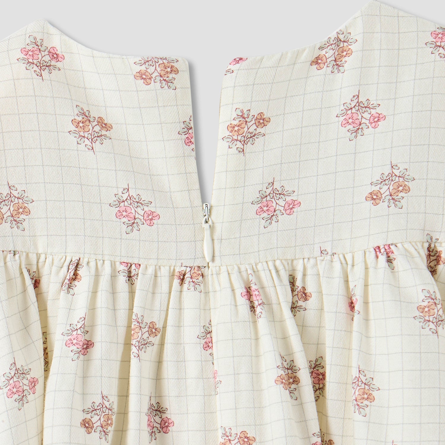 Giggles Floral Print Ruffle Dress and Tights Set