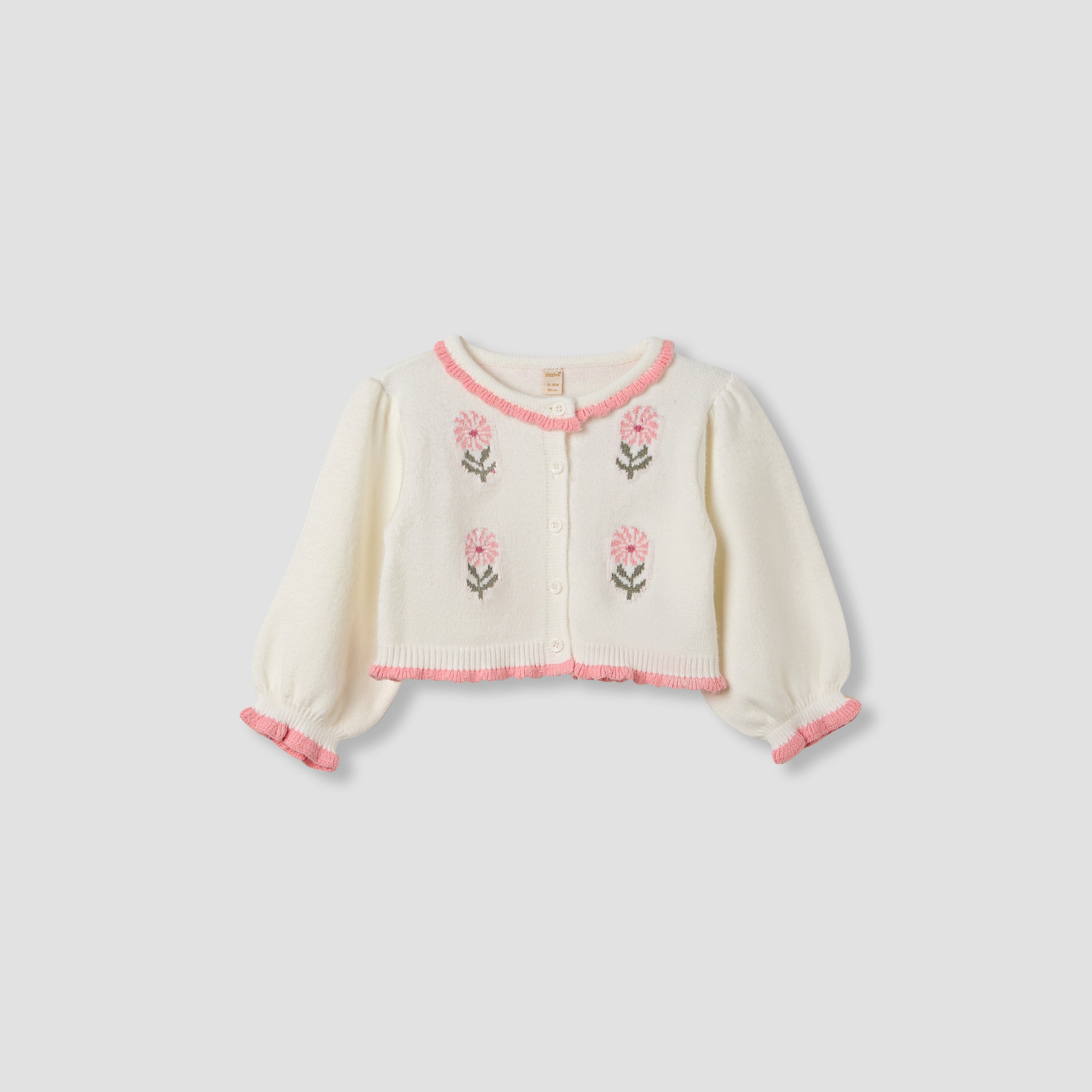 Giggles Floral Print Dress with Cardigan and Tights