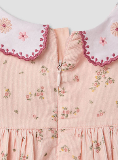 Giggles Floral Print Dress with Cardigan and Tights-baby-girls-clothing-winterwear-dresses-image-6
