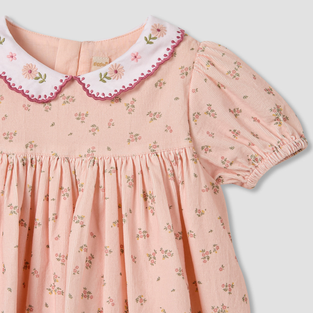 Giggles Floral Print Dress with Cardigan and Tights