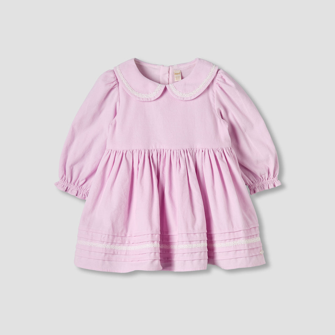Giggles Peter Pan Collar Dress with Sleeveless Sweater and Tights