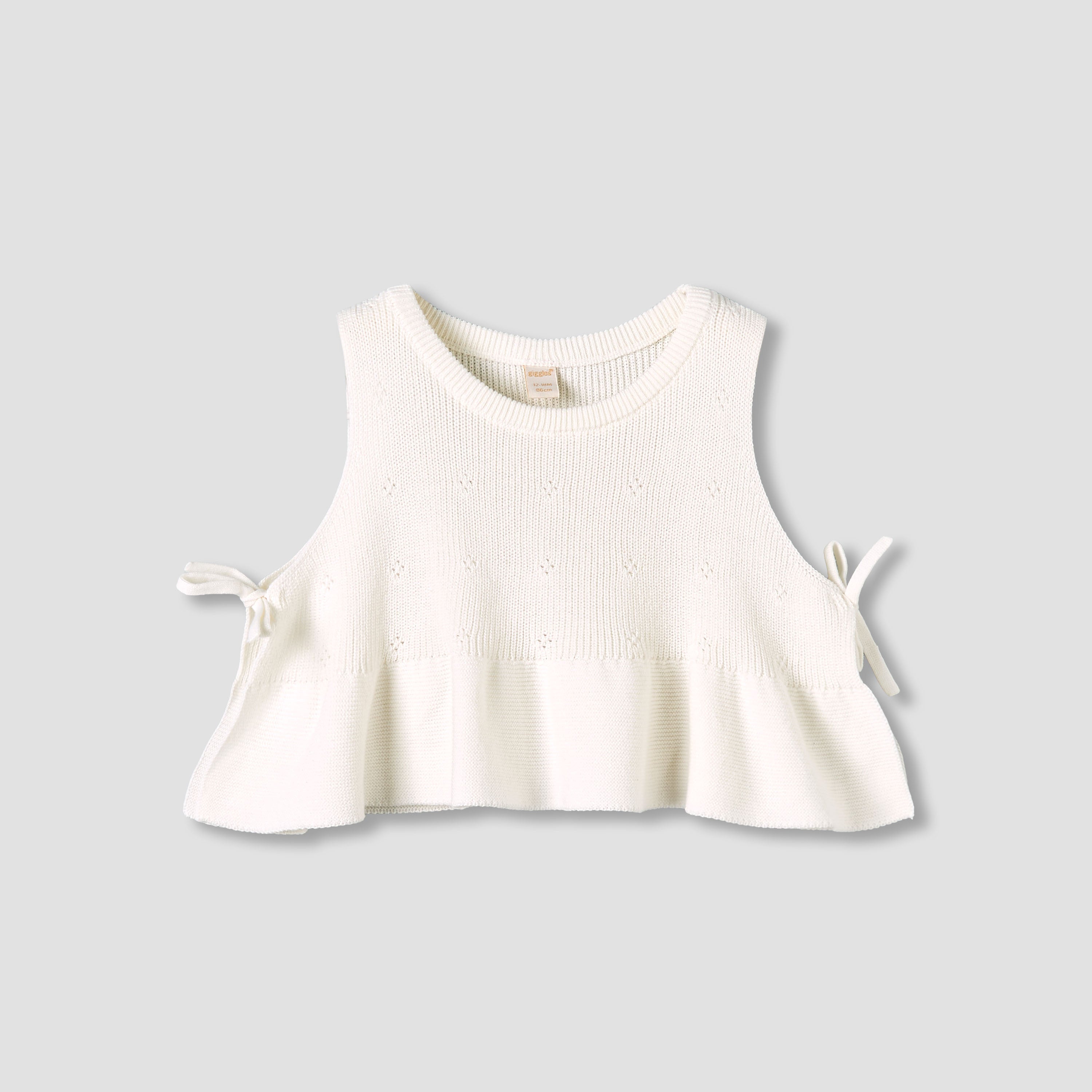 Giggles Peter Pan Collar Dress with Sleeveless Sweater and Tights