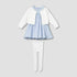 Giggles Round Neck Long Sleeves Dress with Cardigan and Tights
