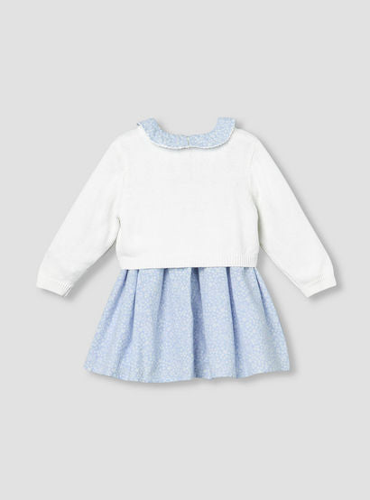 Giggles Round Neck Long Sleeves Dress with Cardigan and Tights-baby-girls-clothing-dressesandjumpsuits-image-5