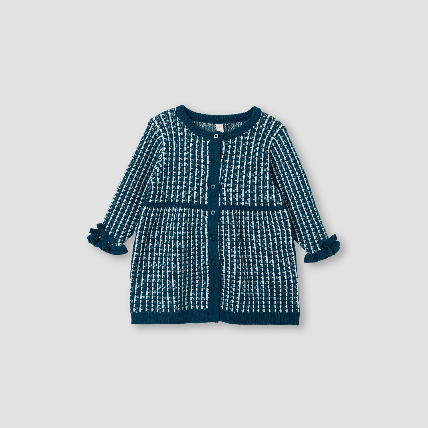 Giggles Textured Dress with Shrug and Tights