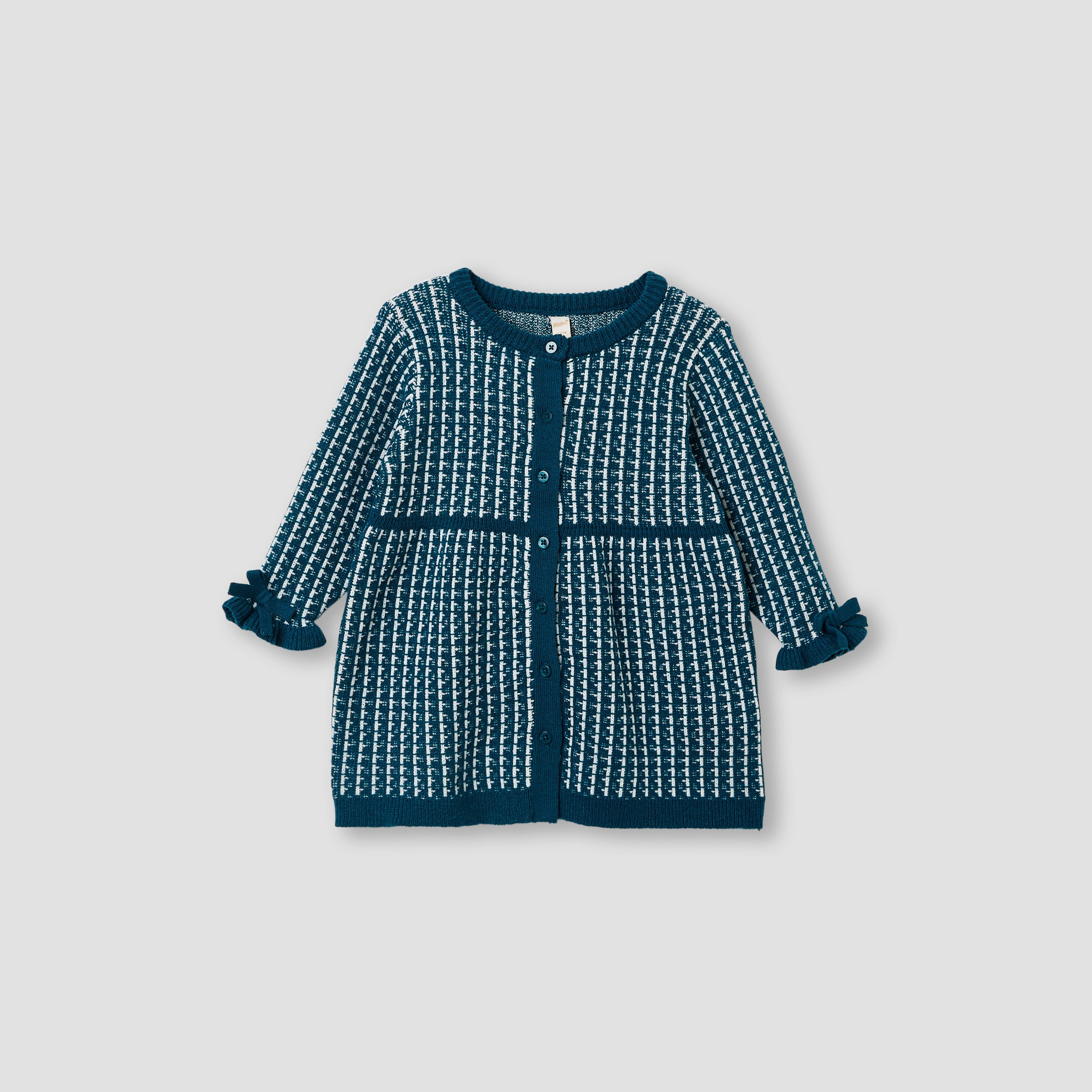 Giggles Textured Dress with Shrug and Tights