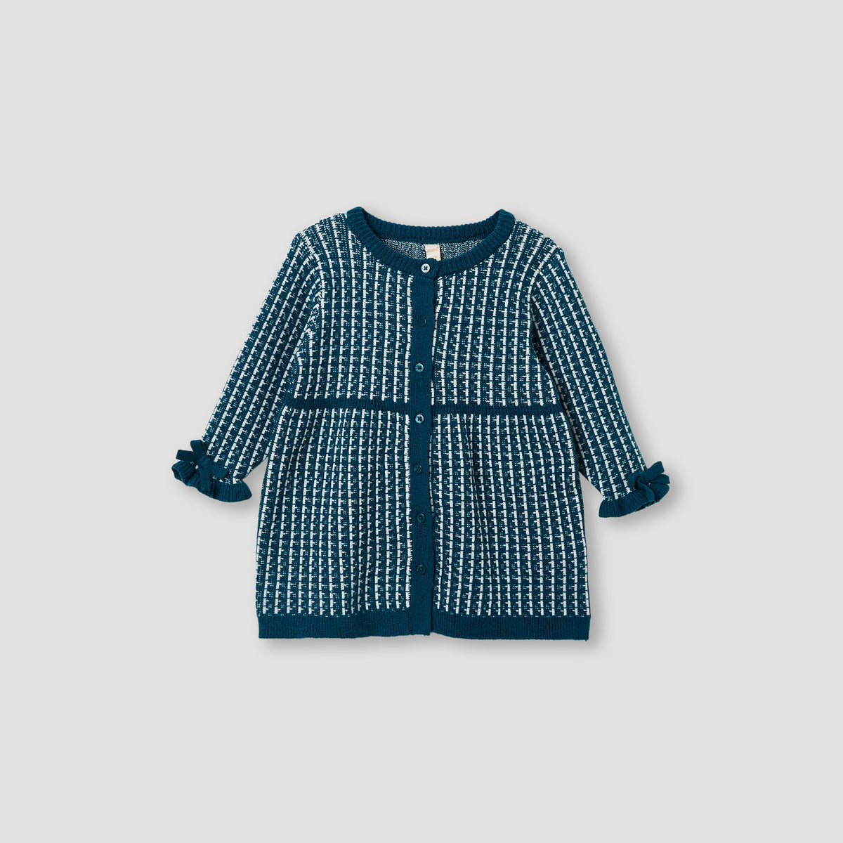 Giggles Textured Dress with Shrug and Tights