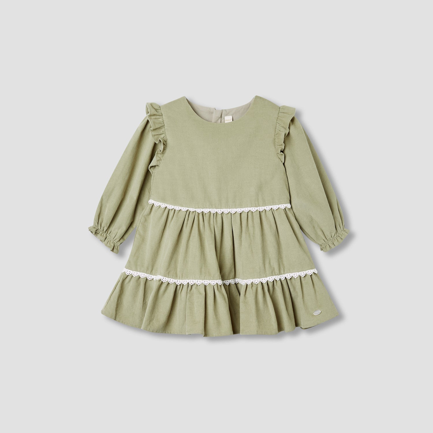 Giggles Embroidered Tiered Dress with Sweater and Stockings