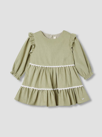 Giggles Embroidered Tiered Dress with Sweater and Stockings-baby-girls-clothing-winterwear-dresses-image-4