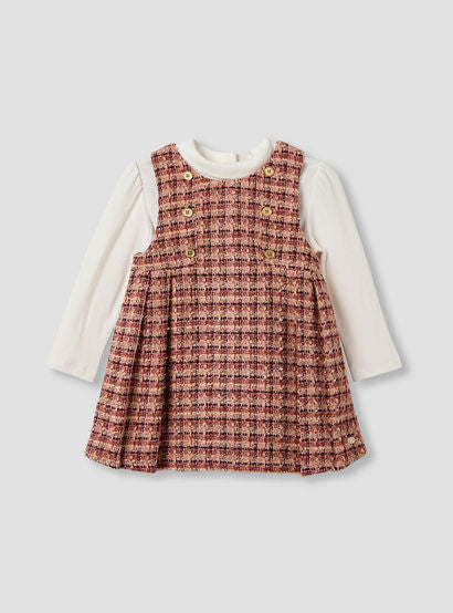 Giggles Textured Pinafore with Top and Tights-baby-girls-clothing-setsandcoords-image-2