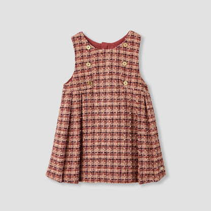 Giggles Textured Pinafore with Top and Tights