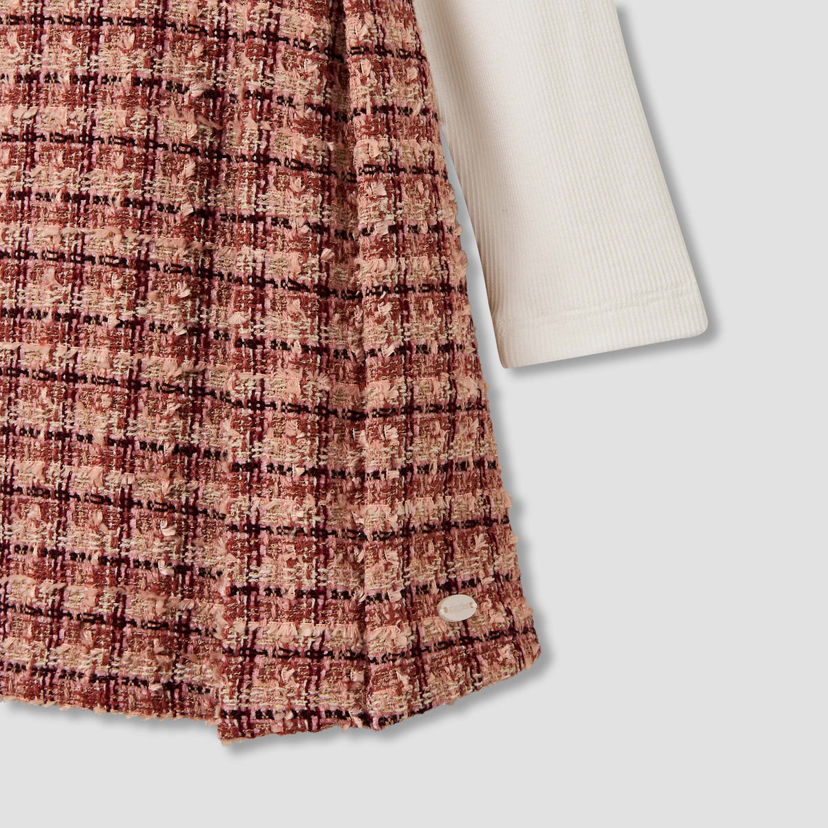 Giggles Textured Pinafore with Top and Tights